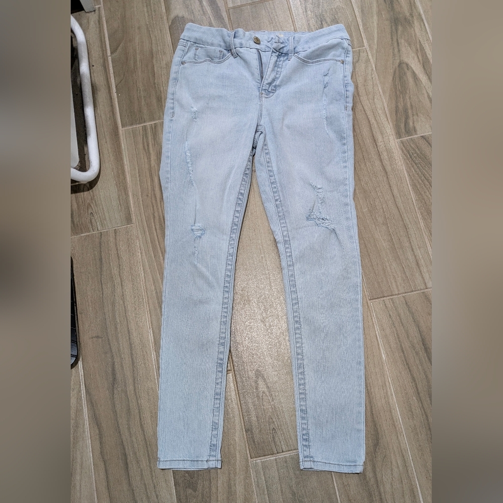 Seven7 Skinny Distressed Jeans